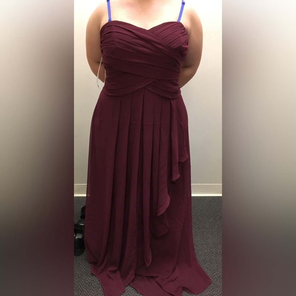David’s Bridal Burgundy Dress